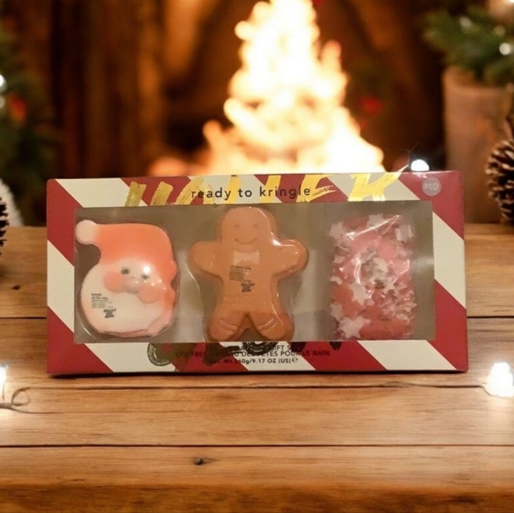 Ready to kringle gift box vested bathing gift set three-piece🎄🎄NEW nice